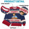 Custom Photo Grilling Up Some Holiday Cheer - Personalized Custom Ugly Sweatshirt - Unisex Wool Jumper - Christmas Gift For Dad, Grandpa, Husband