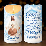 Custom Photo Grandma Memorial Tribute - Personalized LED Candle