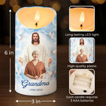 Custom Photo Grandma Memorial Tribute - Personalized LED Candle