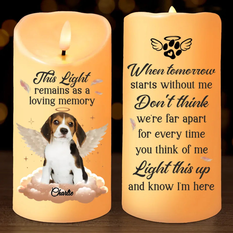 Custom Photo This Light Remains As A Loving Memory - Memorial Personalized Custom LED Candle - New Arrival, Sympathy Gift, Christmas Gift For Pet Owners, Pet Lovers