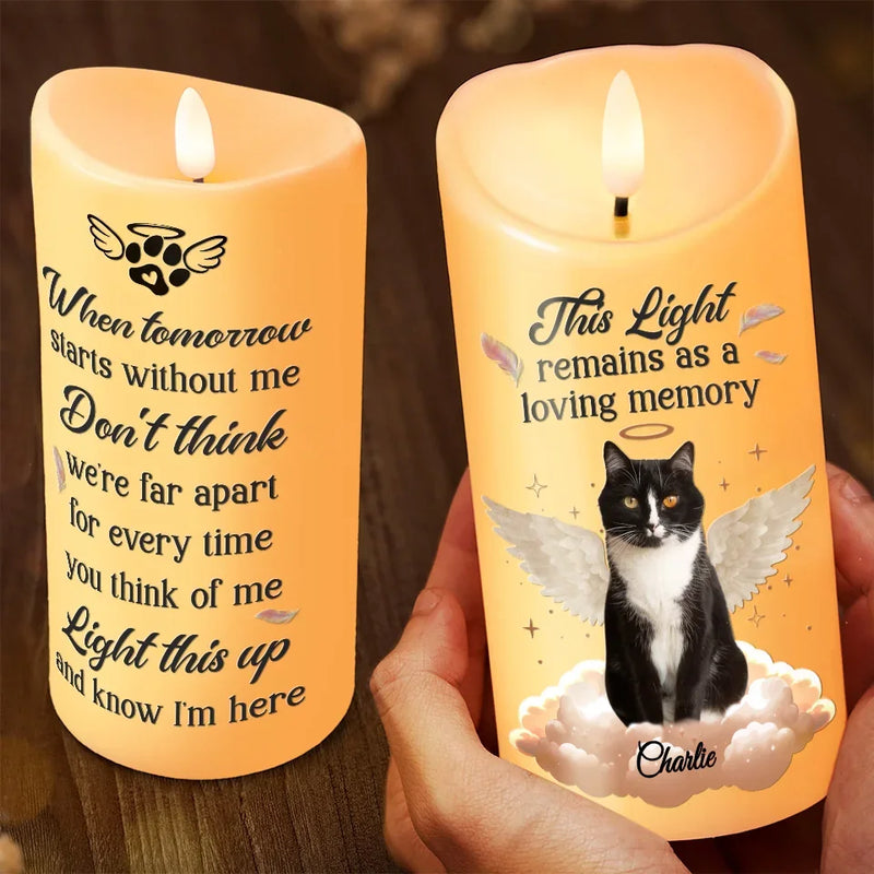 Custom Photo This Light Remains As A Loving Memory - Memorial Personalized Custom LED Candle - New Arrival, Sympathy Gift, Christmas Gift For Pet Owners, Pet Lovers