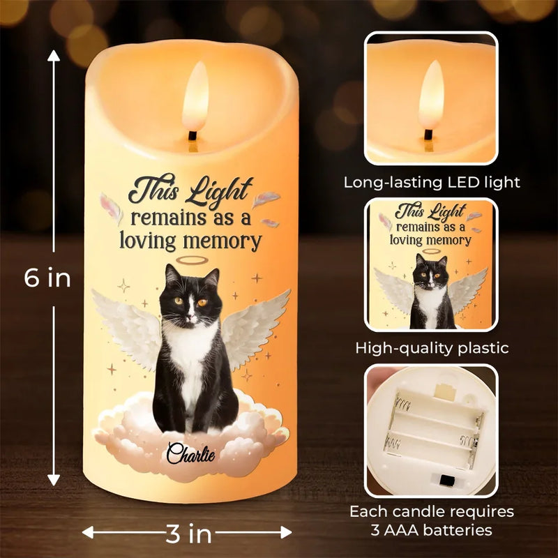 Custom Photo This Light Remains As A Loving Memory - Memorial Personalized Custom LED Candle - New Arrival, Sympathy Gift, Christmas Gift For Pet Owners, Pet Lovers