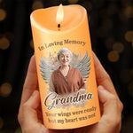 Custom Photo Memorial Grandma Decor - Personalized LED Candle