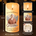 Custom Photo Memorial Grandma Decor - Personalized LED Candle