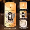 Custom Photo A Heartbeat At My Feet - Memorial Personalized Custom LED Candle - Sympathy Gift, Christmas Gift, New Arrival Gift For Pet Owners, Pet Lovers