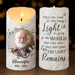 Custom Photo Memorial Grandpa Gifts - Personalized LED Candle