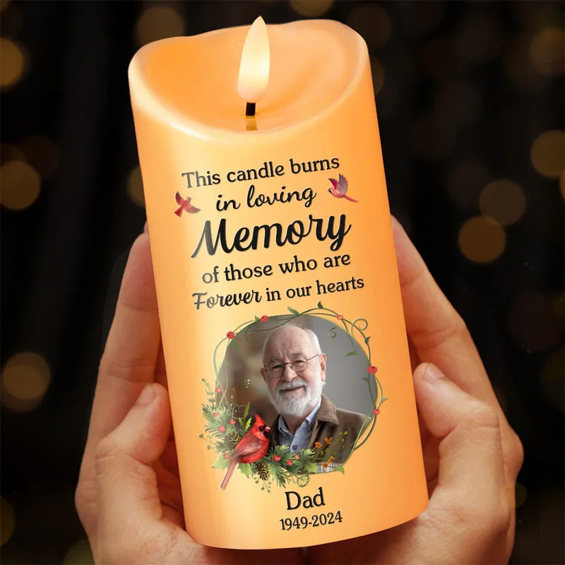 Custom Photo Part Of Me Went With You, Wherever You May Roam - Memorial Personalized Custom LED Candle - New Arrival, Sympathy Gift, Christmas Gift For Family Members