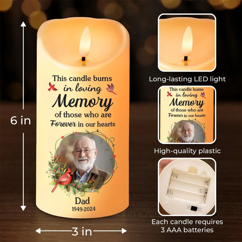 Custom Photo Part Of Me Went With You, Wherever You May Roam - Memorial Personalized Custom LED Candle - New Arrival, Sympathy Gift, Christmas Gift For Family Members