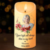 Custom Photo You Will Forever Be My Always - Memorial Personalized Custom LED Candle - New Arrival, Christmas Gift, Sympathy Gift For Family Members