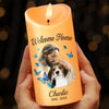 Custom Photo No Longer By My Side But Forever In My Heart - Memorial Personalized Custom LED Candle - Sympathy Gift, Christmas Gift, New Arrival Gift For Pet Owners, Pet Lovers