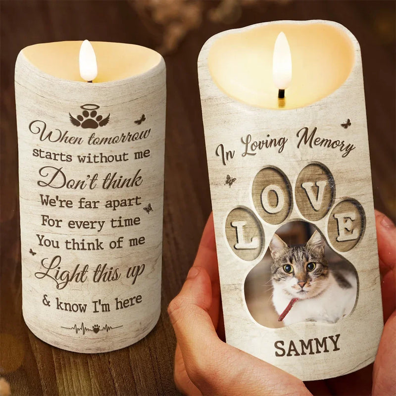 Custom Photo Forever Missed - Memorial Personalized Custom LED Candle - Sympathy Gift, Christmas Gift, New Arrival Gift For Pet Owners, Pet Lovers