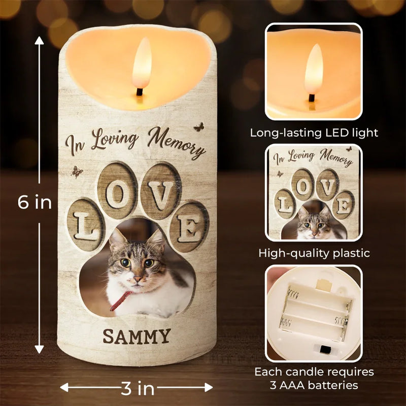 Custom Photo Forever Missed - Memorial Personalized Custom LED Candle - Sympathy Gift, Christmas Gift, New Arrival Gift For Pet Owners, Pet Lovers