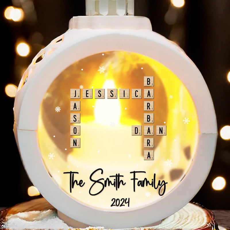 Family Is The Heartbeat Of Christmas - Family Personalized Custom Candlelight Lantern Ornament - Christmas Gift For Family Members