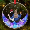Our Friendship Is A Beautiful Journey - Bestie Personalized Custom Circle Glass Ornament - Christmas Gift For Best Friends, BFF, Sisters