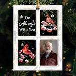 Custom Photo Cardinal Memorial Christmas Gifts - Personalized Ornament