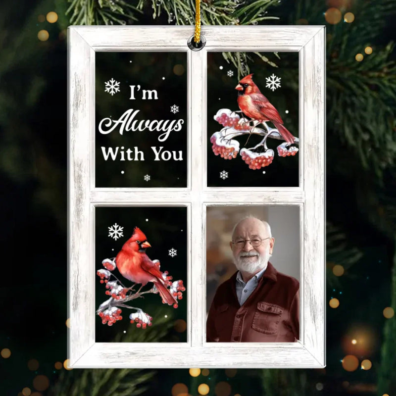 Custom Photo Cardinal Memorial Christmas Gifts - Personalized Ornament