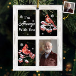 Custom Photo Cardinal Memorial Christmas Gifts - Personalized Ornament