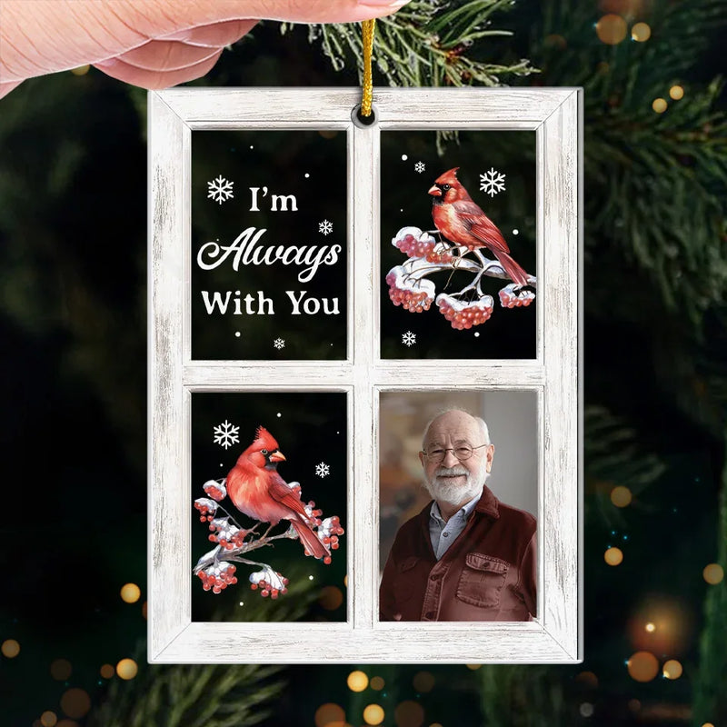 Custom Photo Cardinal Memorial Christmas Gifts - Personalized Ornament