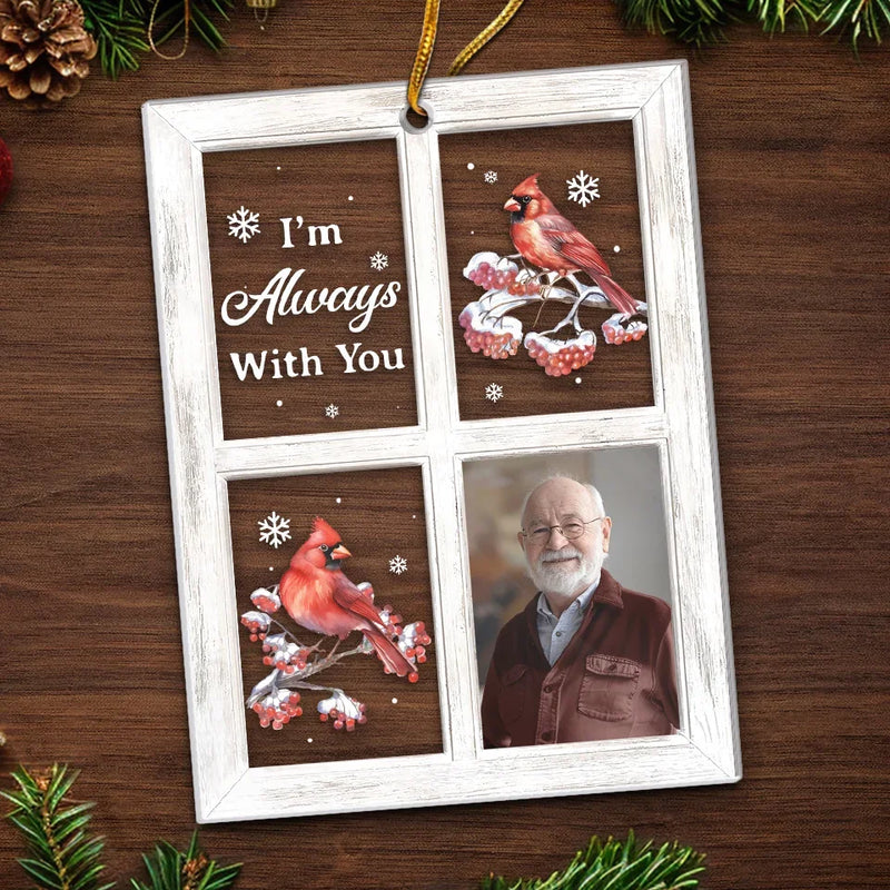 Custom Photo Cardinals Appear When Angels Are Near - Memorial Personalized Custom Ornament - Acrylic Custom Shaped - Sympathy Gift, Christmas Gift For Family Members