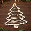 Our Christmas Tree Shines Bright - Family Personalized Custom Ornament - Acrylic Custom Shaped - Christmas Gift For Family Members