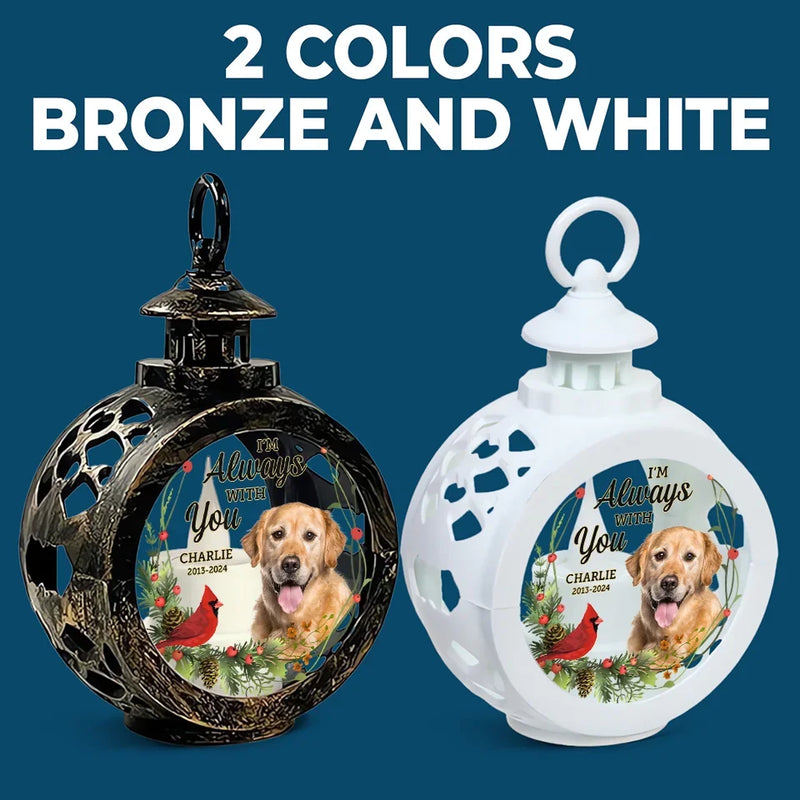 Custom Photo Time Spent With Pets Is Never Wasted - Memorial Personalized Custom Candlelight Lantern Ornament - Sympathy Gift, Christmas Gift For Pet Owners, Pet Lovers