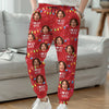 Custom Photo Christmas Love Vibes Over Here - Couple Personalized Custom Unisex Sweatpants - Christmas Gift For Husband Wife, Anniversary