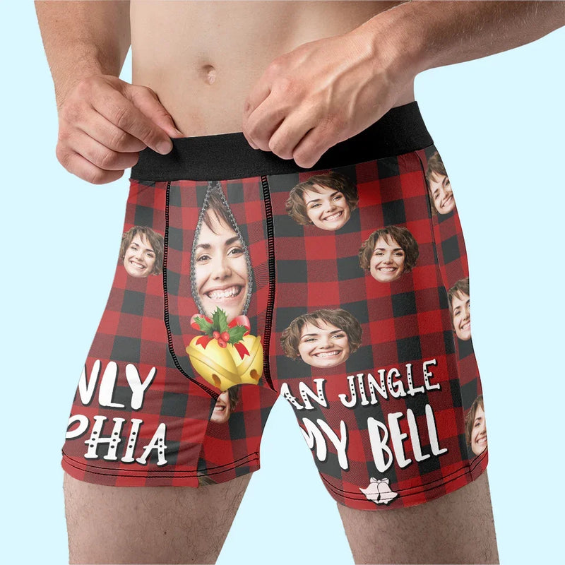 Custom Photo Laughter Lasts Longer Than Any Fancy Gift - Funny Personalized Custom Boxer Briefs, Men's Boxers - Christmas Gift For Boyfriend, Husband, Anniversary