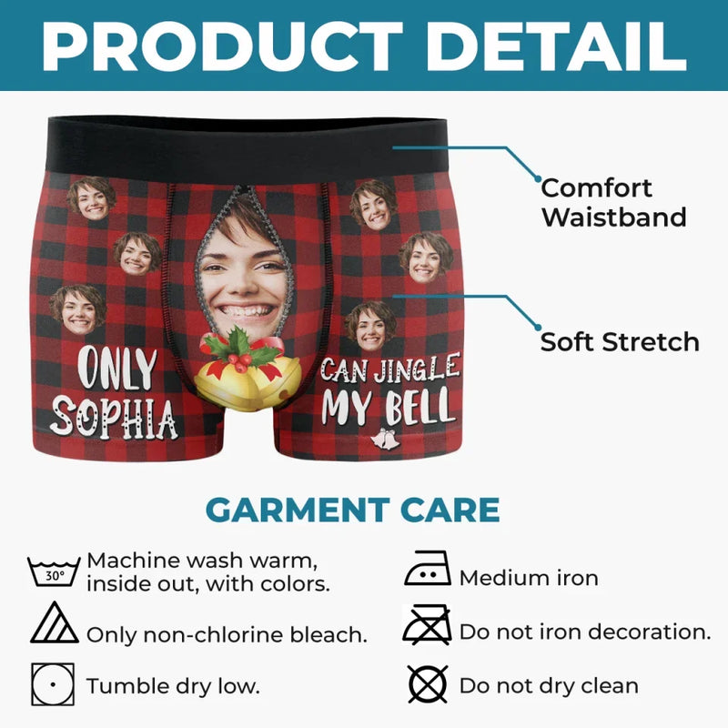 Custom Photo Laughter Lasts Longer Than Any Fancy Gift - Funny Personalized Custom Boxer Briefs, Men's Boxers - Christmas Gift For Boyfriend, Husband, Anniversary