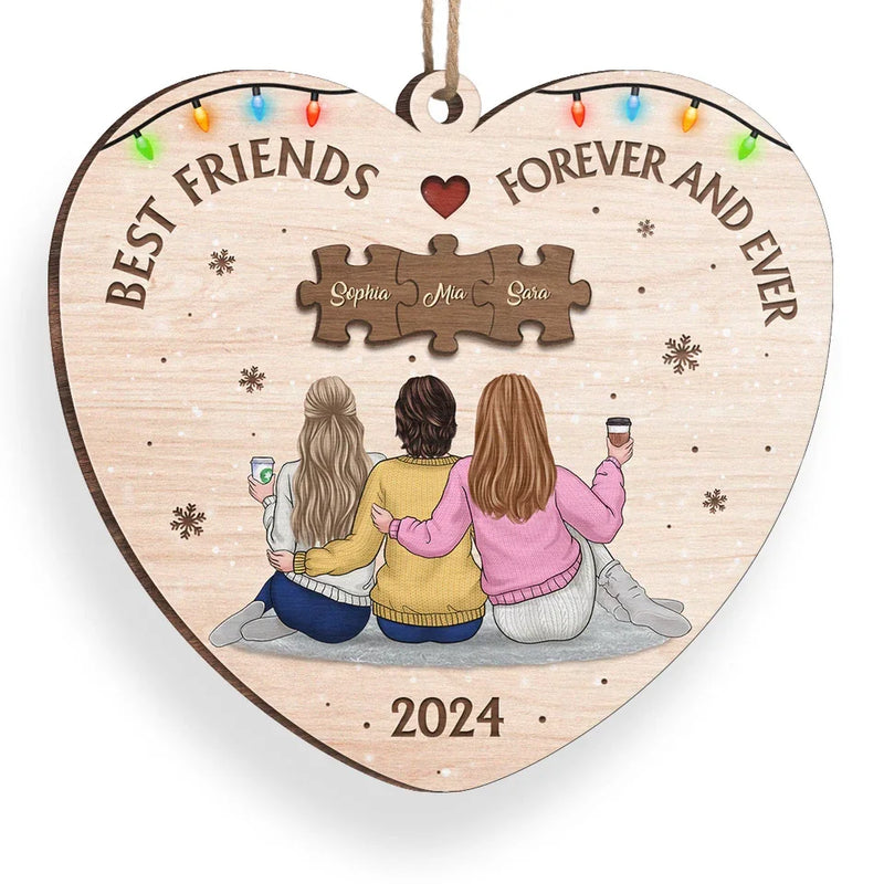 You Are An Indispensable Piece Of My Life - Bestie Personalized Custom Ornament - Wood Custom Shaped - Christmas Gift For Best Friends, BFF, Sisters
