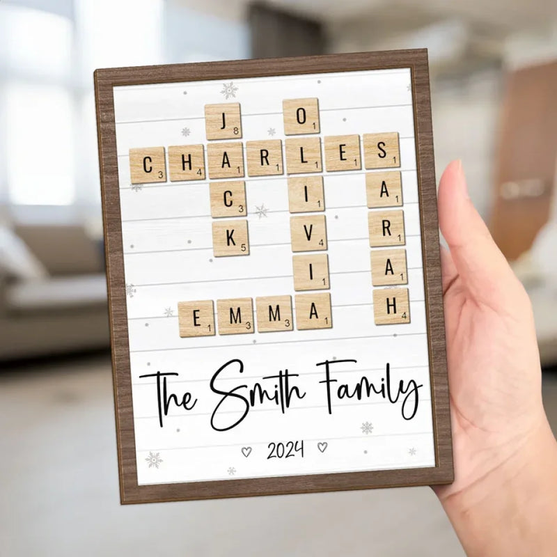 The Warmth Of Family Gatherings - Family Personalized Custom 2-Layered Wooden Plaque With Stand - Christmas Gift For Family Members