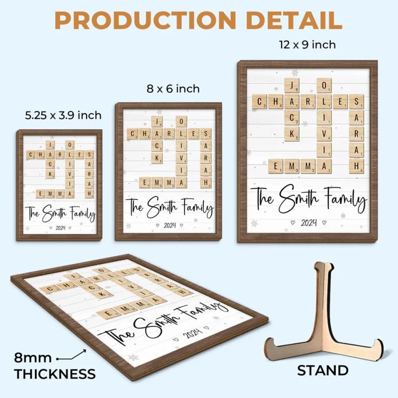 The Warmth Of Family Gatherings - Family Personalized Custom 2-Layered Wooden Plaque With Stand - Christmas Gift For Family Members