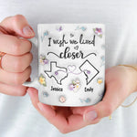 Custom Name Long Distance Love Gifts - Personalized Mugs