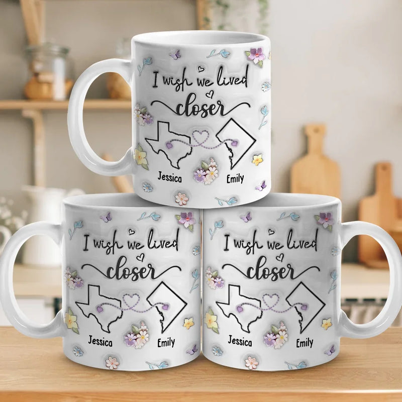 Custom Name Long Distance Love Gifts - Personalized Mugs