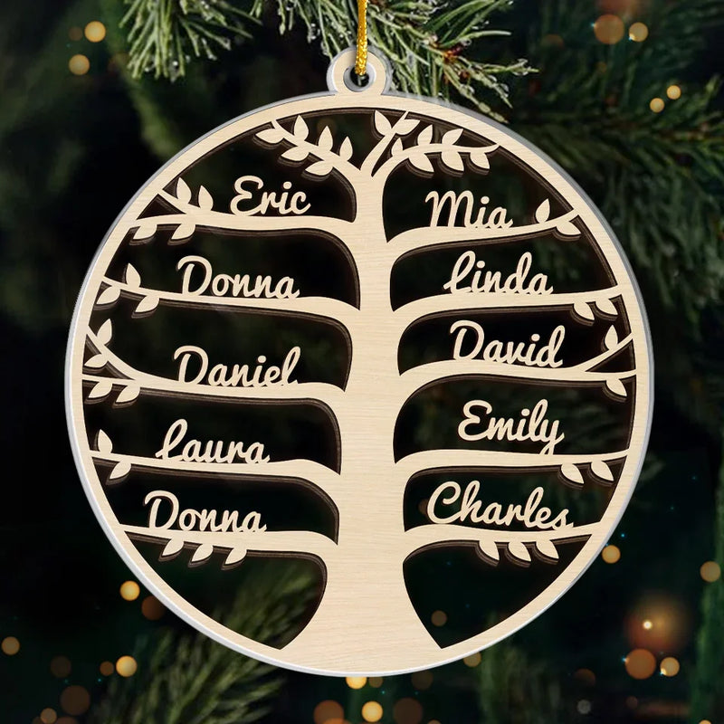 The Tree Is A Reminder Of The Love That Grows Within Our Family - Family Personalized Custom Ornament - Acrylic Custom Shaped - Christmas Gift For Family Members