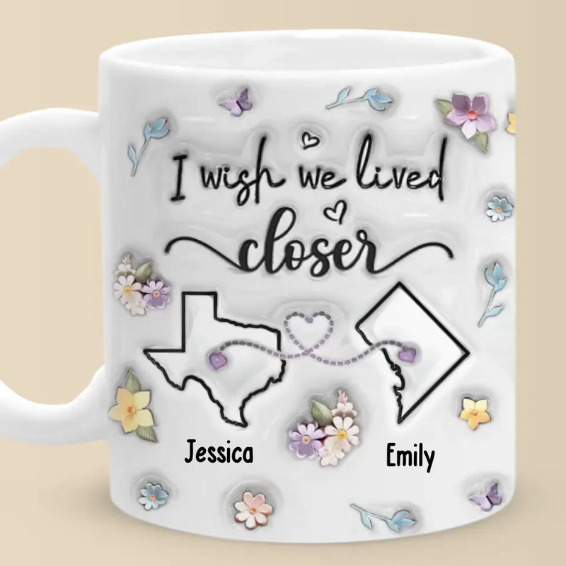 Custom Name Long Distance Love Gifts - Personalized Mugs