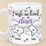 Custom Name Long Distance Friend Gifts - Personalized Mugs