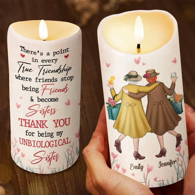 Forever And Always, My Bestie - Bestie Personalized Custom LED Candle - Christmas Gift For Best Friends, BFF, Sisters