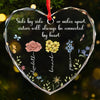 Like Blossoms, You Brighten My Days - Bestie Personalized Custom Heart Glass Ornament - Christmas Gift For Best Friends, BFF, Sisters
