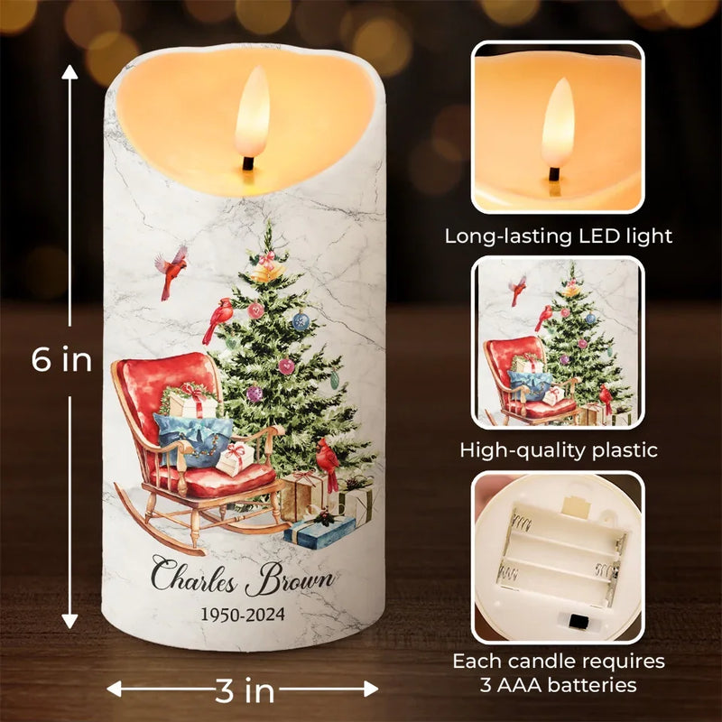 Feeling The Spirit Of Our Loved Ones Around Us - Memorial Personalized Custom LED Candle - Sympathy Gift, Christmas Gift For Family Members