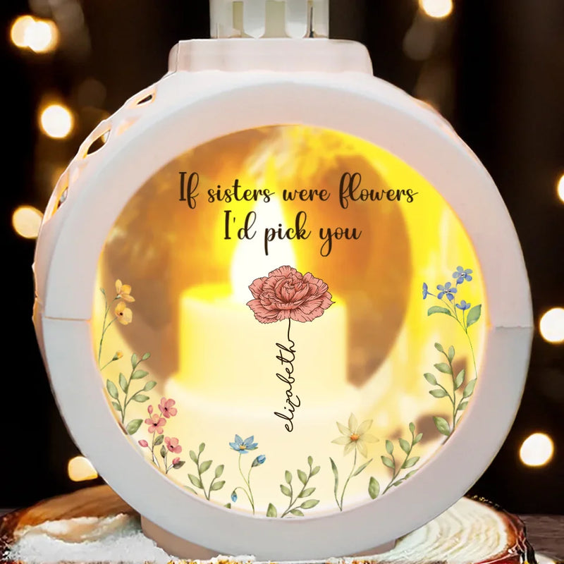 Sisters Are Different Flowers From The Same Garden - Bestie Personalized Custom Candlelight Lantern Ornament - Christmas Gift For Best Friends, BFF, Sisters