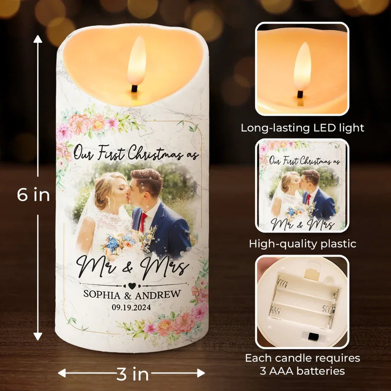 Custom Photo We Have A Forever Type Of Love - Couple Personalized Custom LED Candle - Christmas Gift For Husband Wife, Anniversary