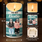 Custom Name Bestie Gifts for Unbiological Sister - Personalized LED Candle