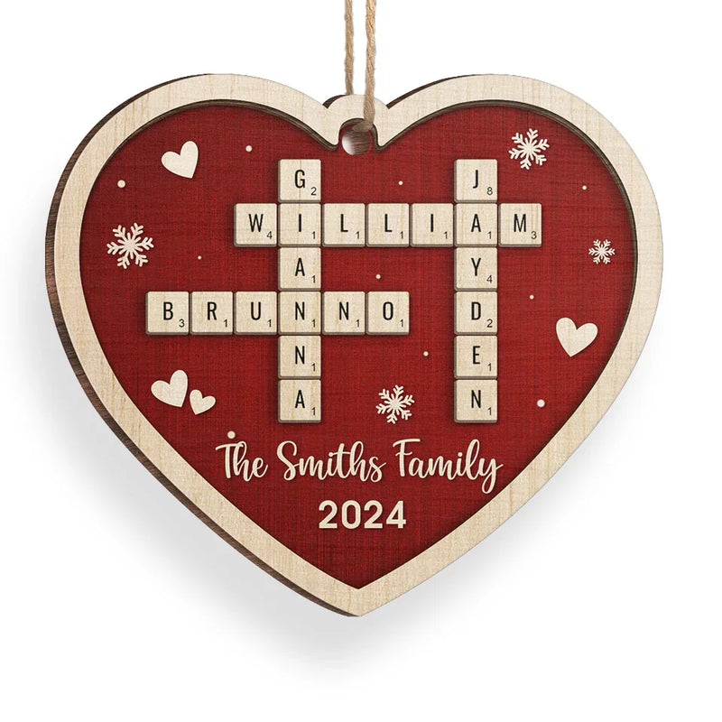 Blessed With The Best Family Ever - Family Personalized Custom Ornament - Wood Custom Shaped - Christmas Gift For Family Members