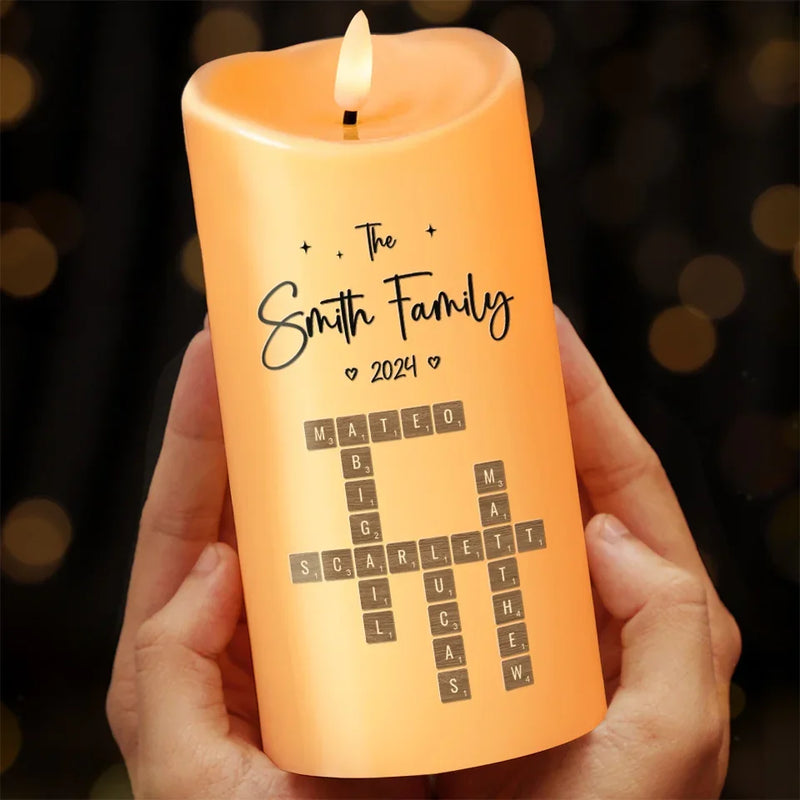 Christmas Adds To The Warmth Of Family Love - Family Personalized Custom LED Candle - Christmas Gift For Family Members