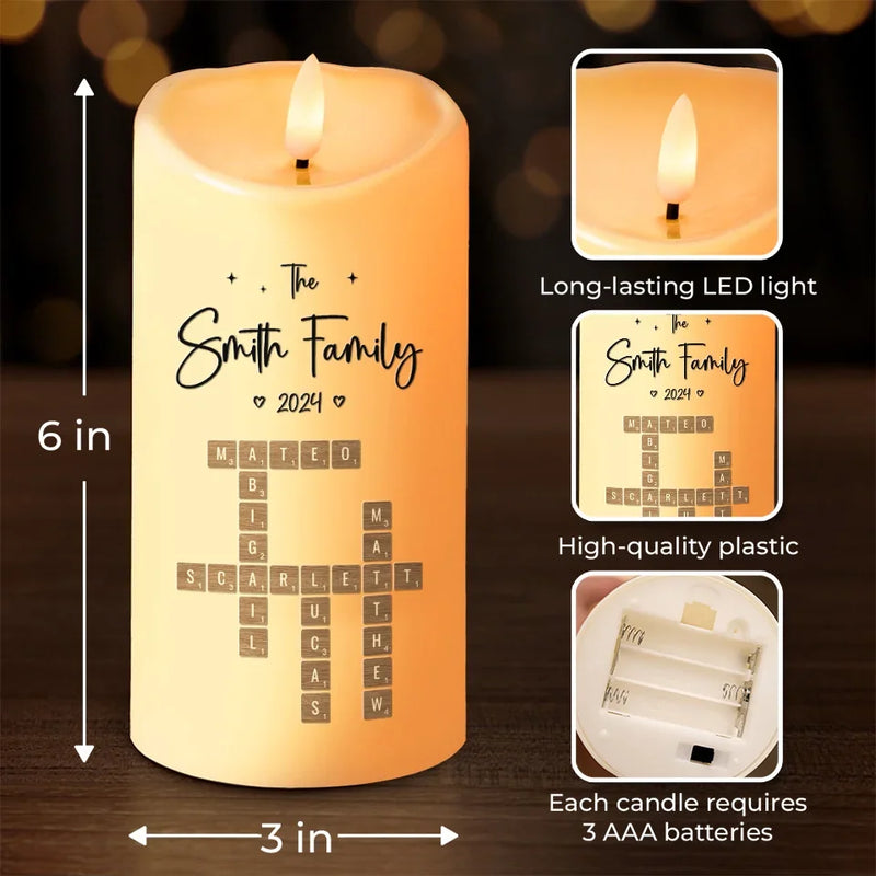 Christmas Adds To The Warmth Of Family Love - Family Personalized Custom LED Candle - Christmas Gift For Family Members