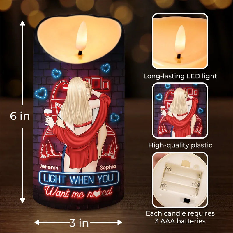 You Make The Season Bright - Couple Personalized Custom LED Candle - Christmas Gift For Husband Wife, Anniversary