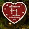 Blessed With The Best Family Ever - Family Personalized Custom Ornament - Wood Custom Shaped - Christmas Gift For Family Members