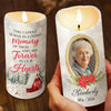 Custom Photo Always In Our Hearts - Memorial Personalized Custom LED Candle - Sympathy Gift, Christmas Gift For Family Members