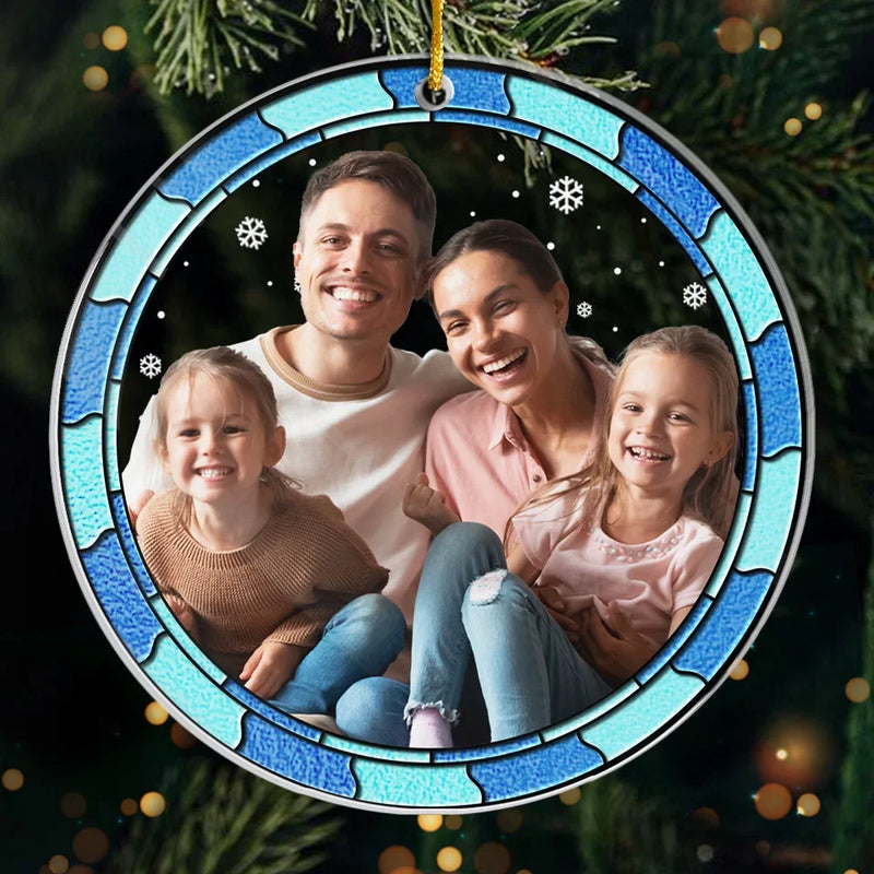 Custom Photo Christmas Is Best Spent With Family - Family Personalized Custom Ornament - Acrylic Custom Shaped - Christmas Gift For Family Members