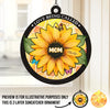 Motherhood All Love Begins And Ends There - Family Personalized Window Hanging Suncatcher - Mother's Day, Gift For Mom, Grandma